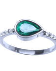 Green gemstone rings for women