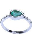 Genuine Colombian engagement emerald rings