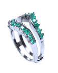 Enhancer ring From Muzo Colombian emeralds