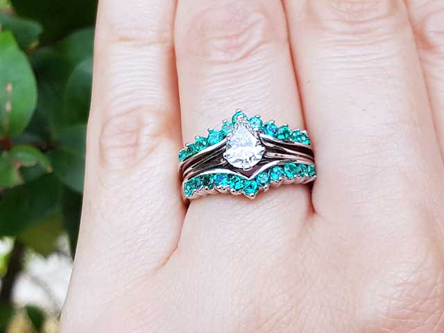 Modern emerald enhancer rings fine jewelry