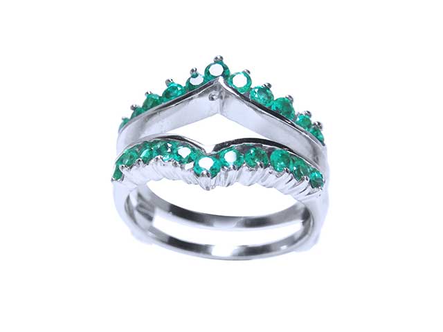 14K Emerald ring enhancer