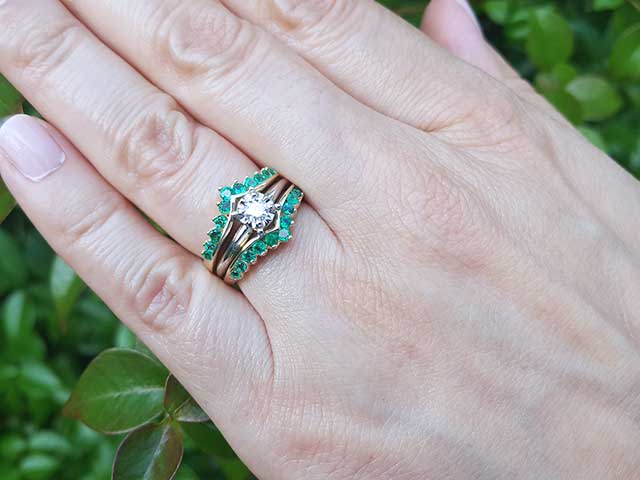 Affordable Authentic Colombian emerald rings