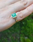 Cheap genuine Colombian emerald ring