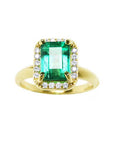 Natural Colombian emerald ring 