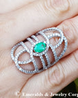 Women's emerald rings wholesale