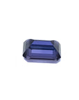 Emerald cut loose blue sapphire