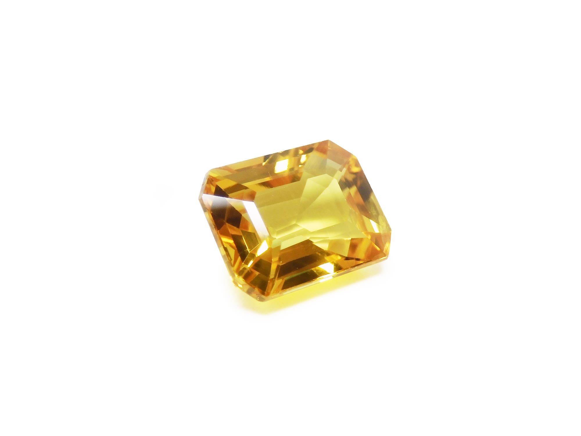 emerald cut yellow sapphire