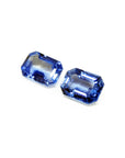 Blue sapphires emerald cut matching pair