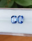Earrings loose blue sapphires