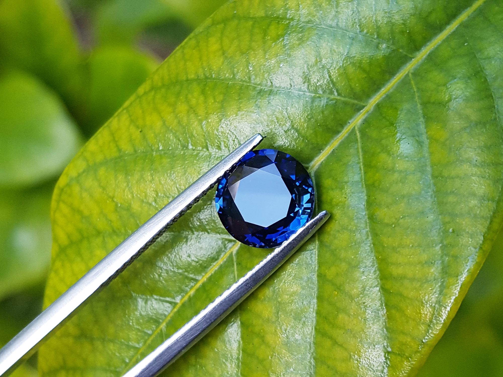 Sparkling blue sapphire