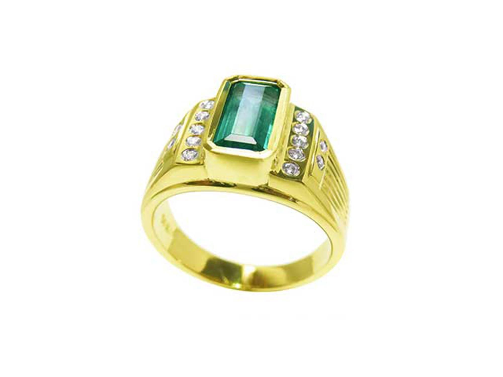 Real mens emerald ring