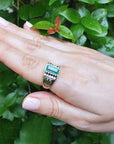 Authentic Colombian emerald ring for men