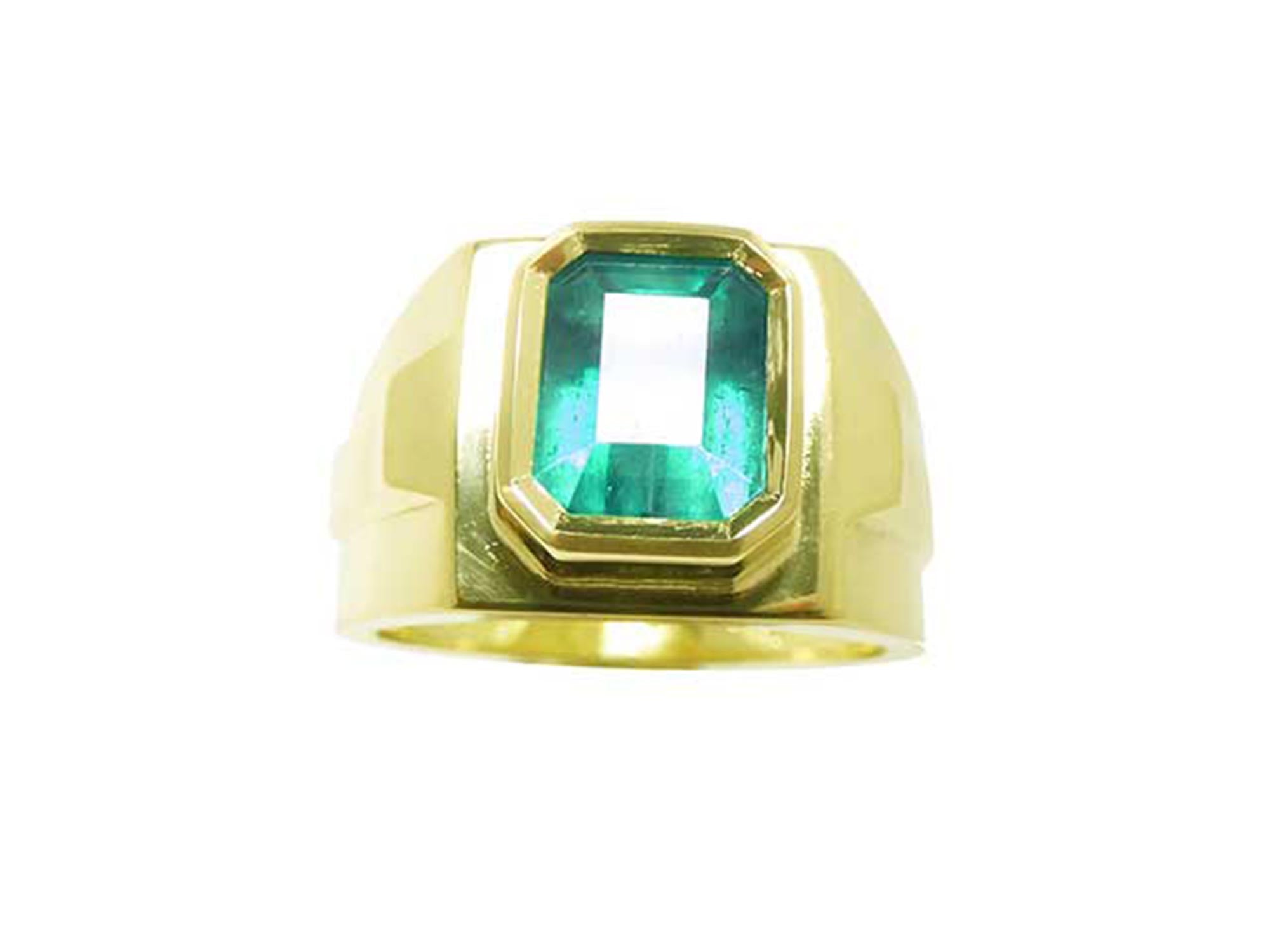 Men&#39;s Emerald Ring fine Jewelry for Men