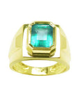 Real Colombian emerald rings for man