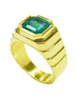 Unique emerald gentleman ring