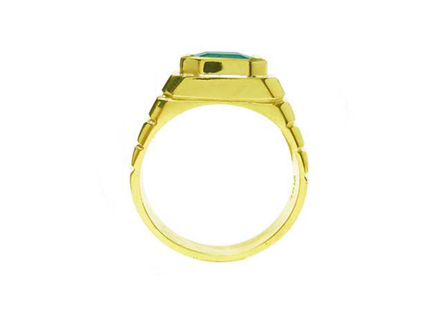 emerald solid gold ring