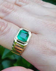 Emerald men's rings fine jewelry -2