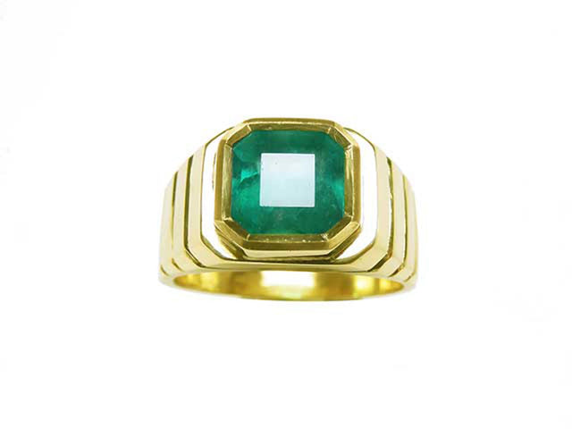 Real men&#39;s emerald rings