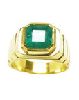 Men's Colombian emerald ring