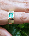 Genuine Colombian emerald rings