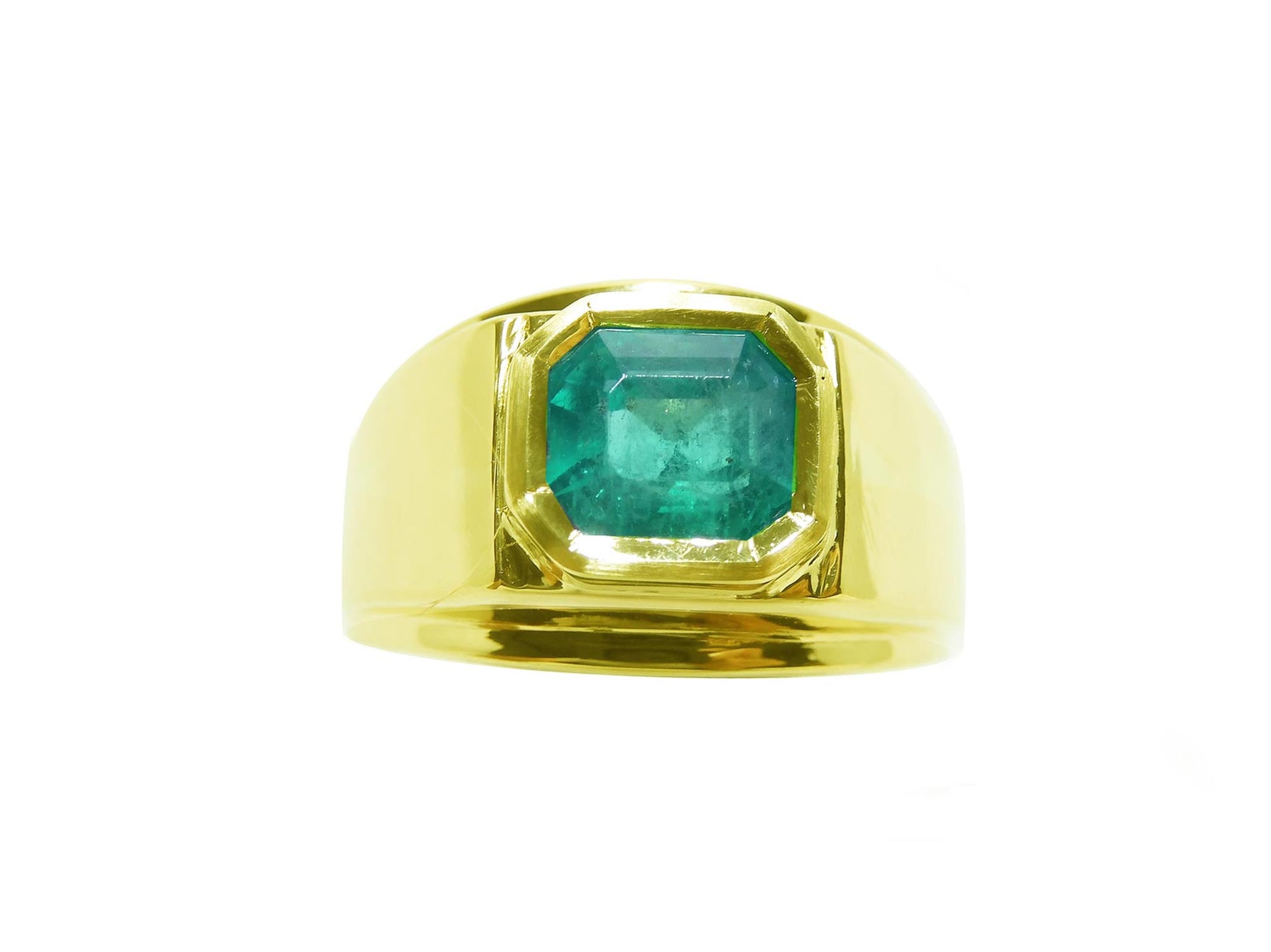 Men's emerald ring