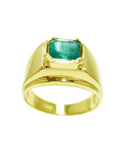 gold solitaire men rings