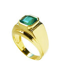 Men's fine emerald ring