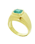 Men's fine emerald ring