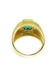 Emerald ring in gold for men