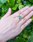 Emerald ring in gold for men