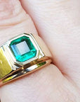 Men's Colombia emerald rings