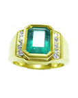 Men's May birthstone ring