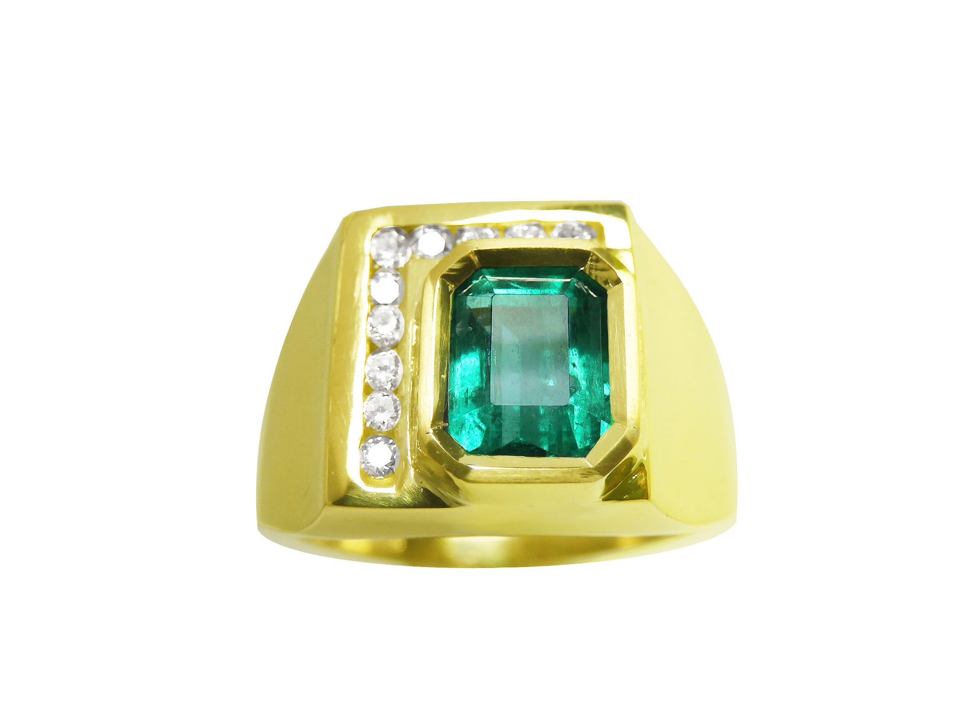 Men’s emerald rings for sale in USA