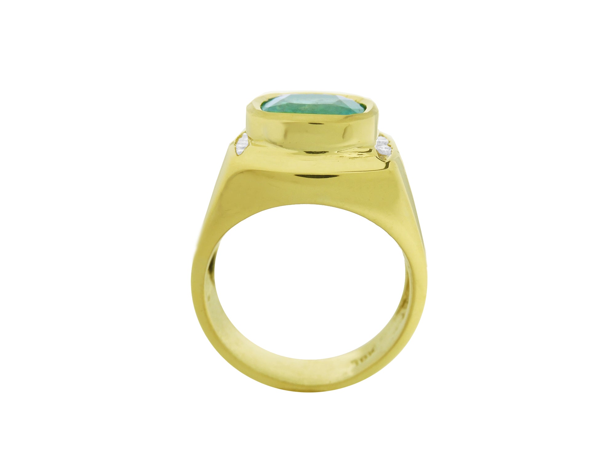 Natural Beryl and gold ring