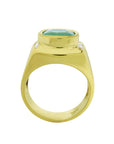 Natural Beryl and gold ring