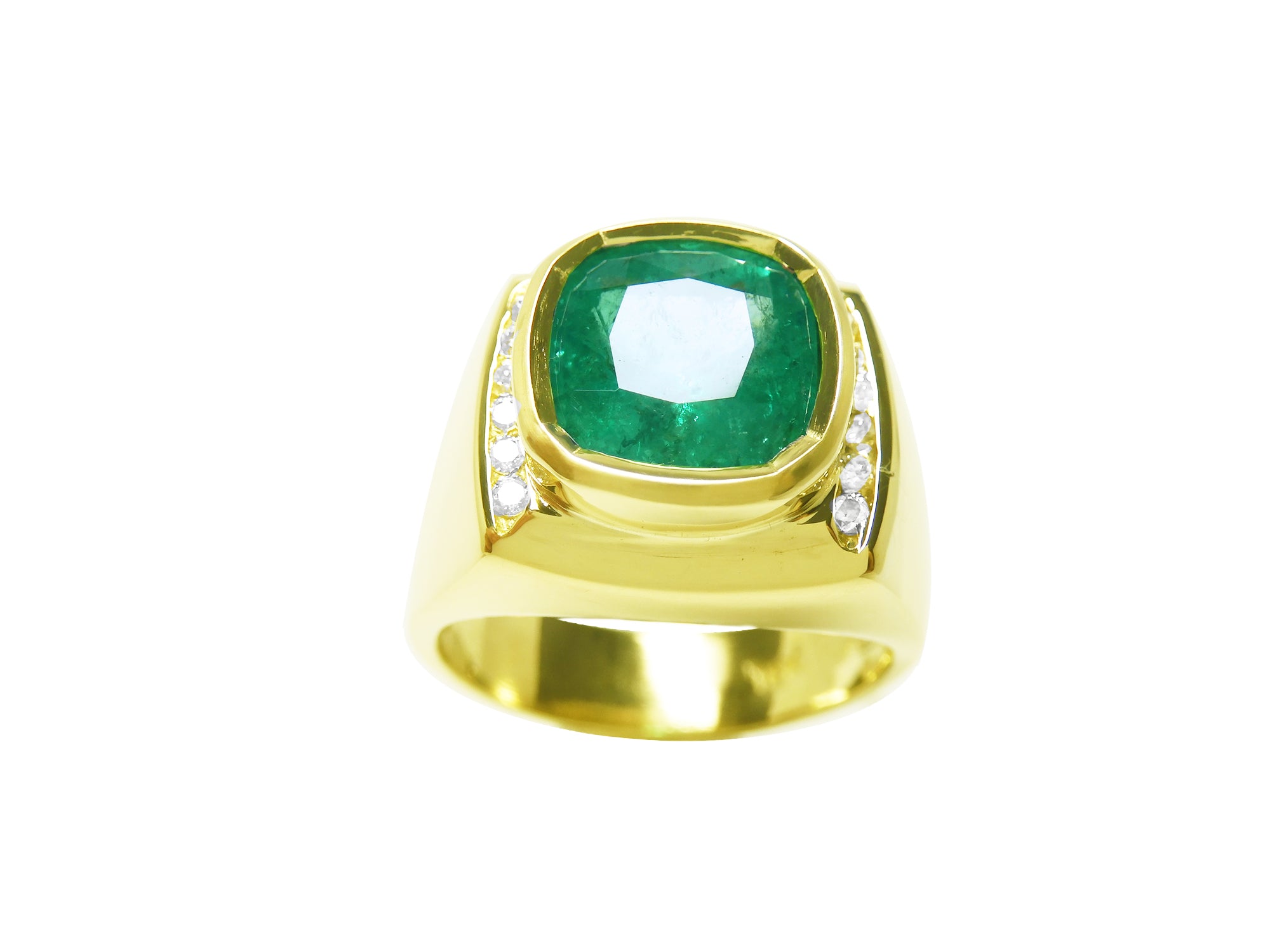 Men rings emerald size # 10