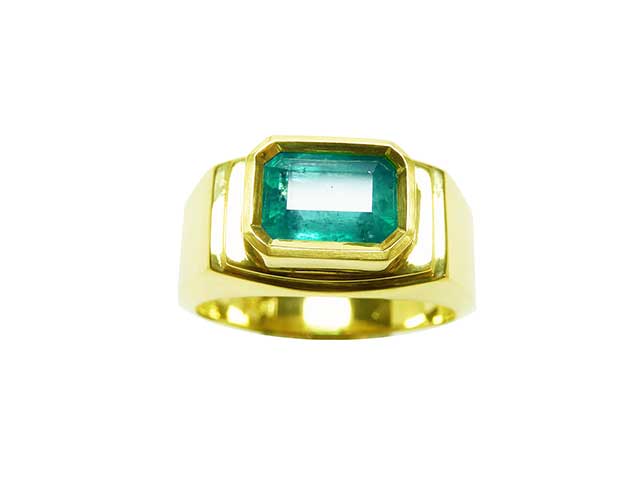 Men&#39;s Colombian Emerald Muzo Mine Ring