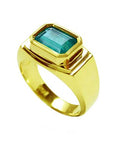 Solitaire men’s emerald rings