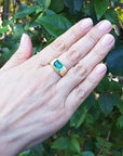 Natural Beryl and gold ring