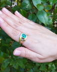 Men's Solitaire Emerald Ring