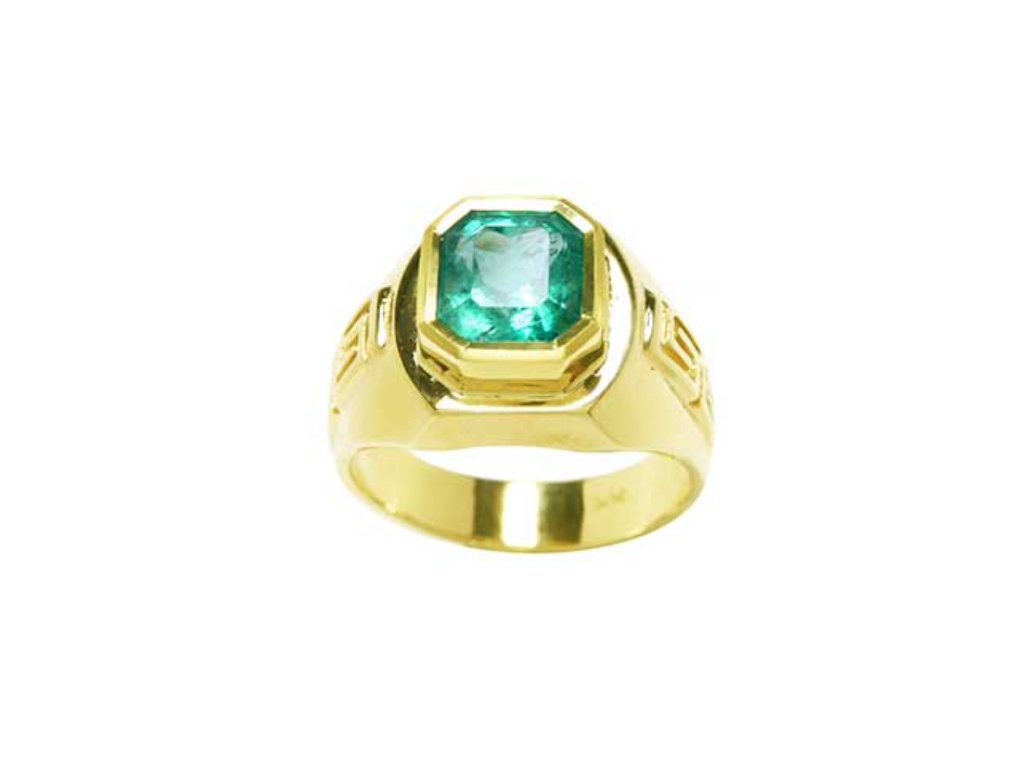 Emerald men’s ring