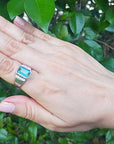 Emerald-cut Emerald Mens Ring 