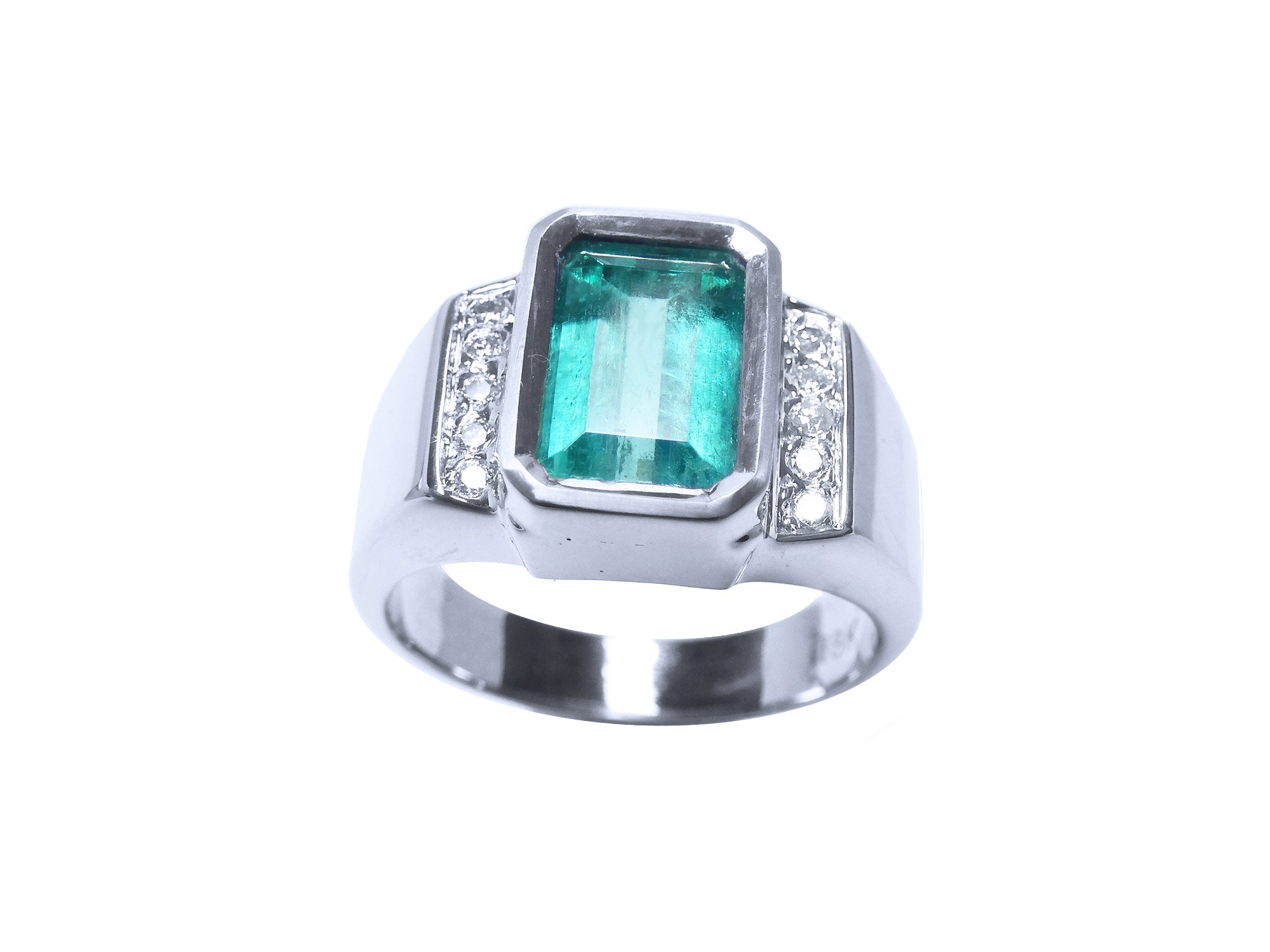 Muzo Colombian emerald rings for men in USA