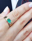 Men's Emerald and gold ring