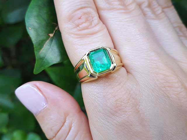Natural emerald Jewelry for Men