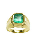 Emerald Solitaire men’s ring