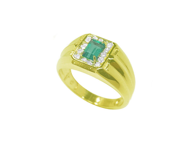 Genuine men’s emerald ring