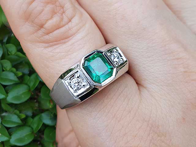 May Birthstone rings for men