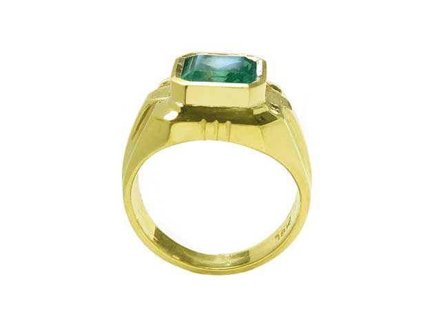 Natural Beryl and gold ring