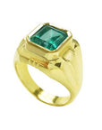 Genuine Colombian emerald ring